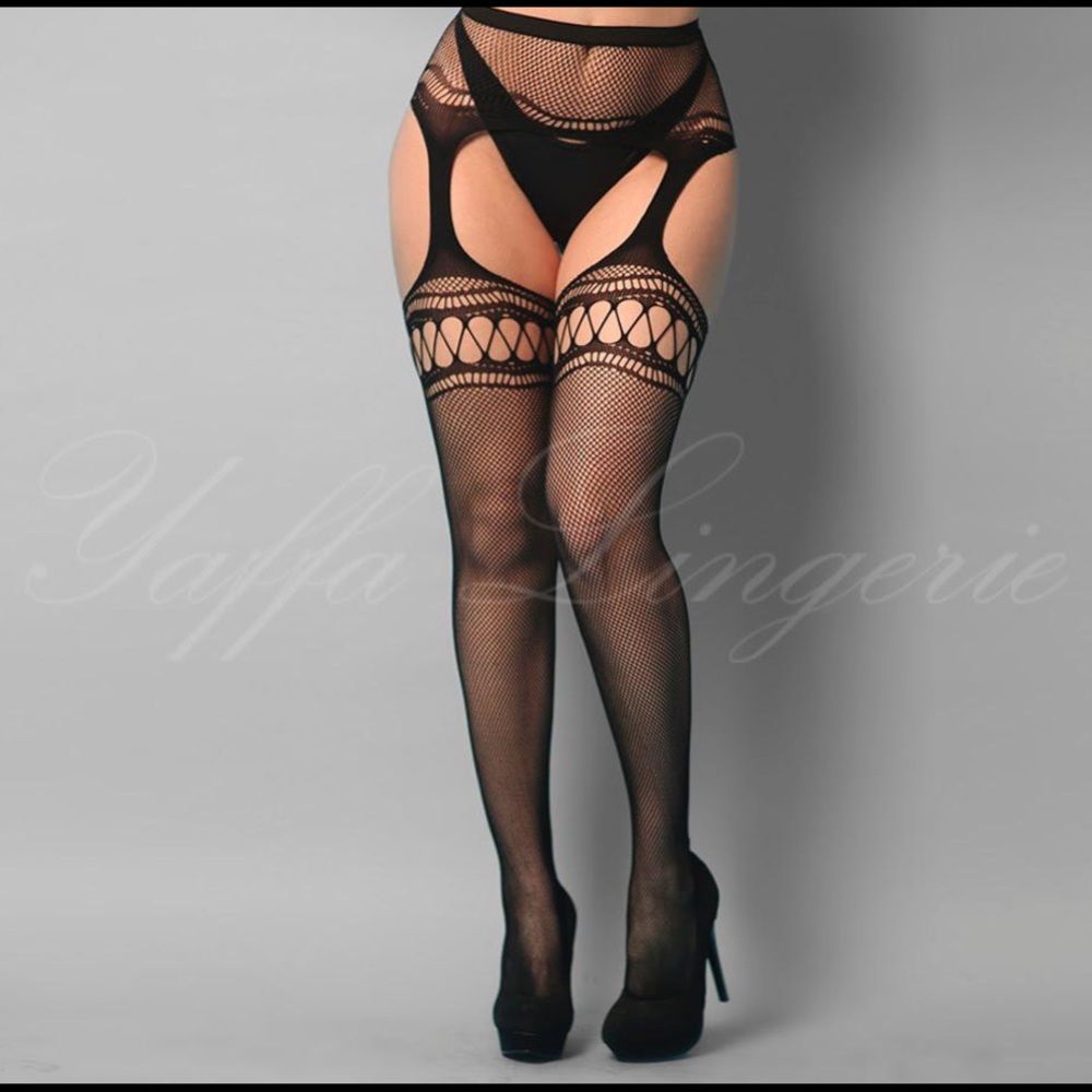 Black Tights Garter Belt